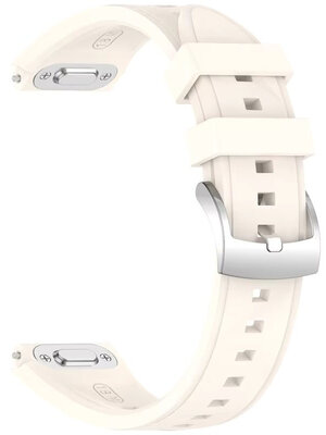 Silikon-Uhrenarmband Ricardo 18mm (für Huawei Watch GT 6, 41mm), beige, QuickRelease