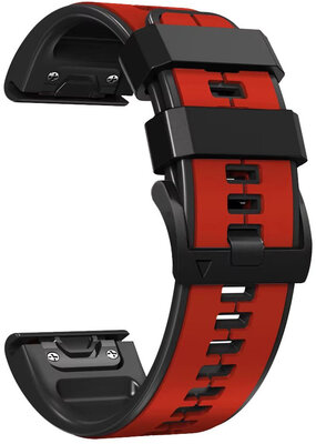 Silikonband Ricardo 22mm (pro Garmin Fenix 8/7/6 (47mm), Epix 2 aj.), Rot, QuickFit