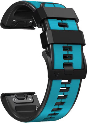 Silikonband Ricardo 22mm (pro Garmin Fenix 8/7/6 (47mm), Epix 2 aj.), Blau, QuickFit