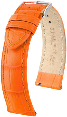 Lederband Hirsch Duke L 01028076-2, orange, Kalbsleder, Länge L, Quick Release