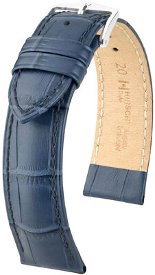 Lederband Hirsch Duke L 01028080NQ-2, blau, Kalbsleder, Länge L