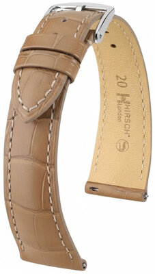 Lederband Hirsch London L 04207099-2, beige, Alligatorleder, Länge L, Quick Release