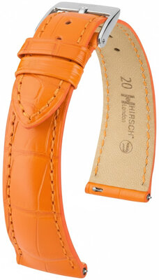 Lederband Hirsch London L 04307076-2, orange, Alligatorleder, Länge L, Quick Release