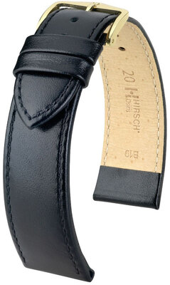 Uhrenarmband Hirsch Osiris L 03475050NQ-1, schwarz, Kalbsleder, Länge L