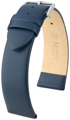 Lederband Hirsch Toronto 03702180NQ-2, Blau, Kalb
