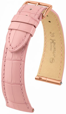 Lederband Hirsch London L 04207022-7, orange, Alligatorleder, Länge L, Quick Release