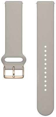 Silikonarmband Polar 20mm mit Tunnel, beige, Größe. S-L, Schnellspanner