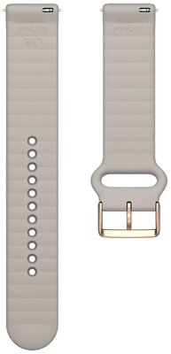 Silikonarmband Polar 20mm mit Tunnel, beige, Größe. S-L, Schnellspanner