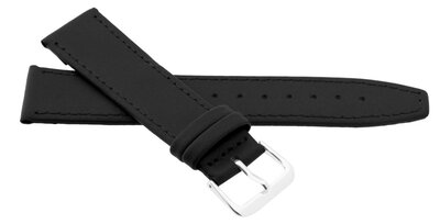 Leder-Uhrenarmband JVD R23001 24mm, schwarz