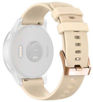 Silikonband Ricardo 18mm (pro Garmin Venu 2S/3S, Vívoactive 4S, Forerunner 265S, Venu 4 (41mm) aj.), Beige, Quick Release