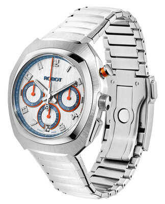 Robot Robotic One Silver 2501ST01 Automatic Chronograph (+ Ersatzband)