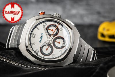 Robot Robotic One Silver 2501ST01 Automatic Chronograph (+ Ersatzband)