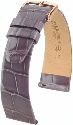 Lederband Hirsch Prestige 02207112-7, lila, Alligatorenhaut, Quick Release