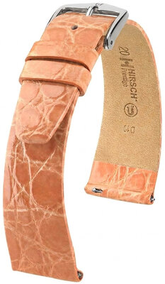 Lederband Hirsch Prestige 02208122-2, orange, Krokodilhaut, Quick Release