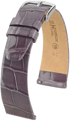 Lederband Hirsch Prestige 02307112-2, lila, Alligatorenhaut, Quick Release