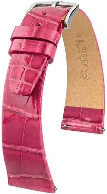 Lederband Hirsch Prestige 02307124-2, Rosa, Alligatorenhaut, Quick Release