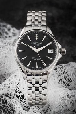Certina DS Action Lady Quartz Precidrive COSC Chronometer Diamonds C032.051.11.056.00