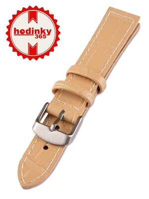 Leder-Uhrenarmband Mavex W-140-D, beige