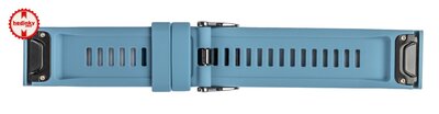 Silikon-Uhrenarmband Ricardo 26mm (für Garmin Fenix 8/7X/6X (51mm), Tactix u. a.), blau V1, QuickFit