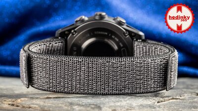 Nylon-Uhrenarmband Ricardo 20mm (für Garmin Fenix 8/7S/6S (43mm) u. a.), grau, durchgezogen