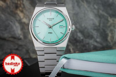 Tissot PRX Quartz T137.410.11.091.01 (in der Farbe Tiffany Blue)