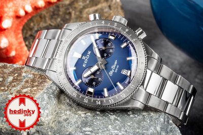 Edox SkyDiver Chronograph Quarz 10116-3-buidn Limited Edition 1000pcs ( + Ersatzarmband )