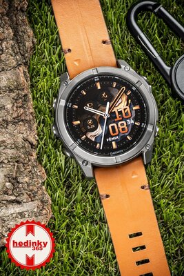 Lederband Ricardo 26mm (pro Garmin Fenix 8/7X/6X (51mm), Tactix aj.), Braun, QuickFit