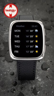Amazfit Active 2 (Square) schwarzes Leder (+ Ersatzband)